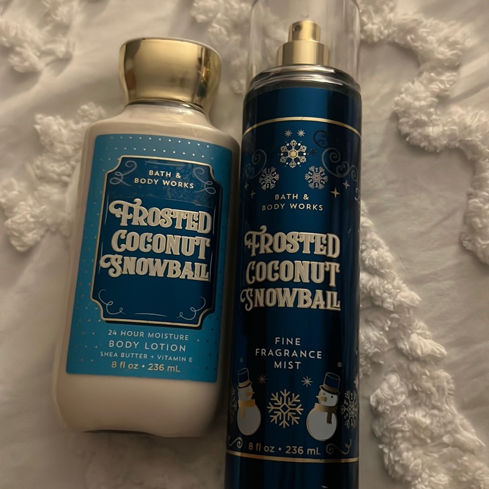 Frosted coconut snowball perfume & lotion- make an offer